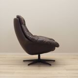 Leather swivel armchair, Danish design, 1960s, designer: H.W. Klein, manufacture: Bramin