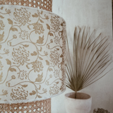 Lampshade in cannage