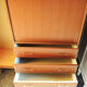 Old wardrobe-secretary in light solid wood