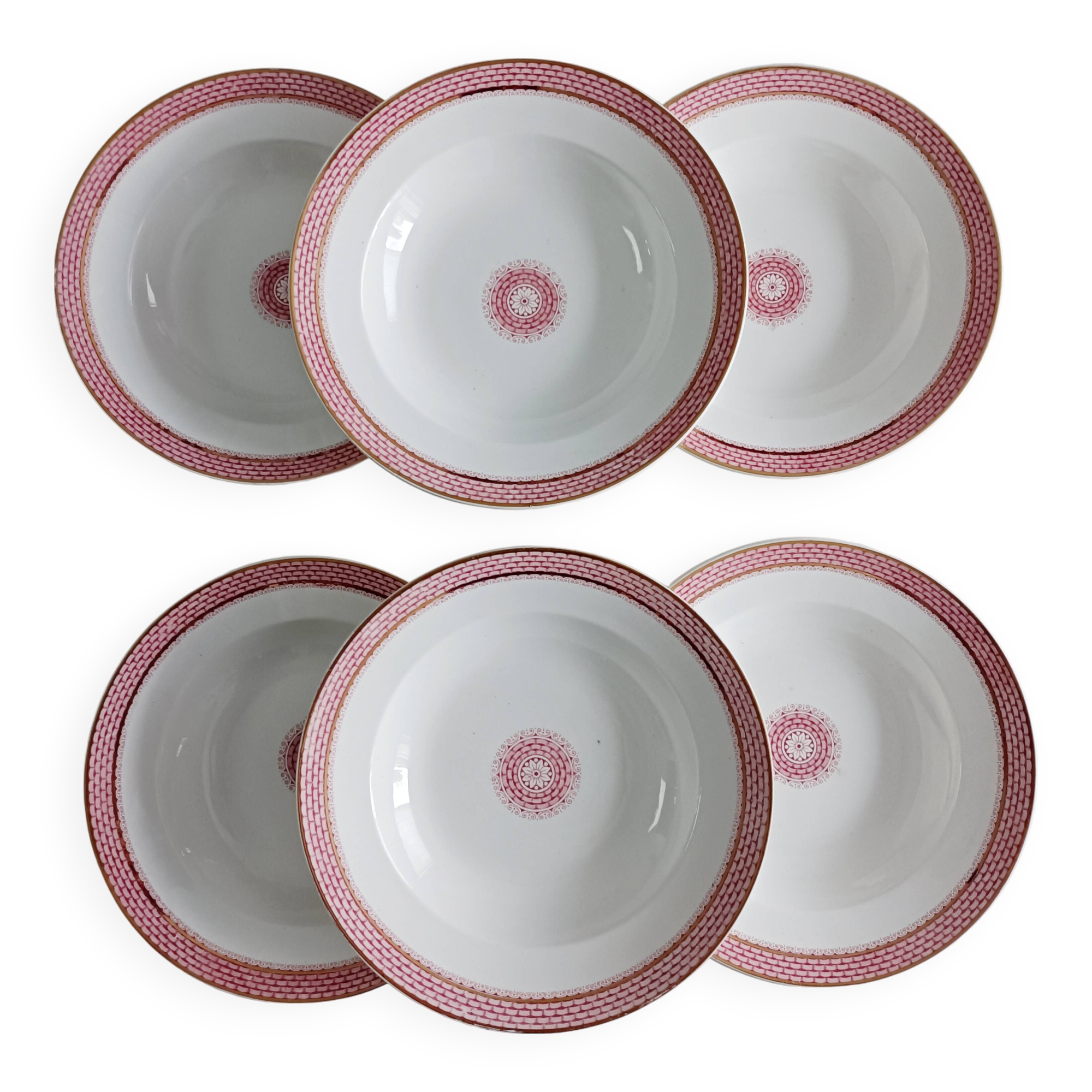 Set of 6 earthenware soup plates Maestrich Elvira