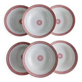 Lot de 6 assiettes creuses terre de fer Maestrich Elvira