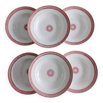 Lot de 6 assiettes creuses terre de fer Maestrich Elvira