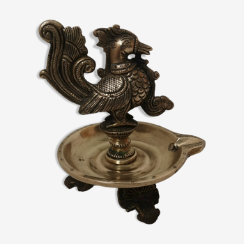 Vintage Indian temple lamp Diya brass