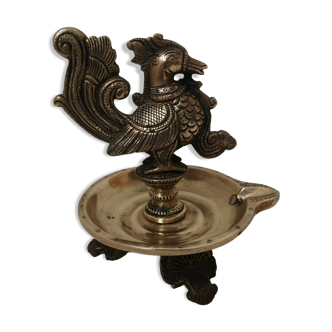 Vintage Indian temple lamp Diya brass