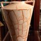 Ceramic vase art deco style - vintage - orange