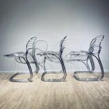 Chair Sabrina Chrome Curie Italy Vintage 1970'