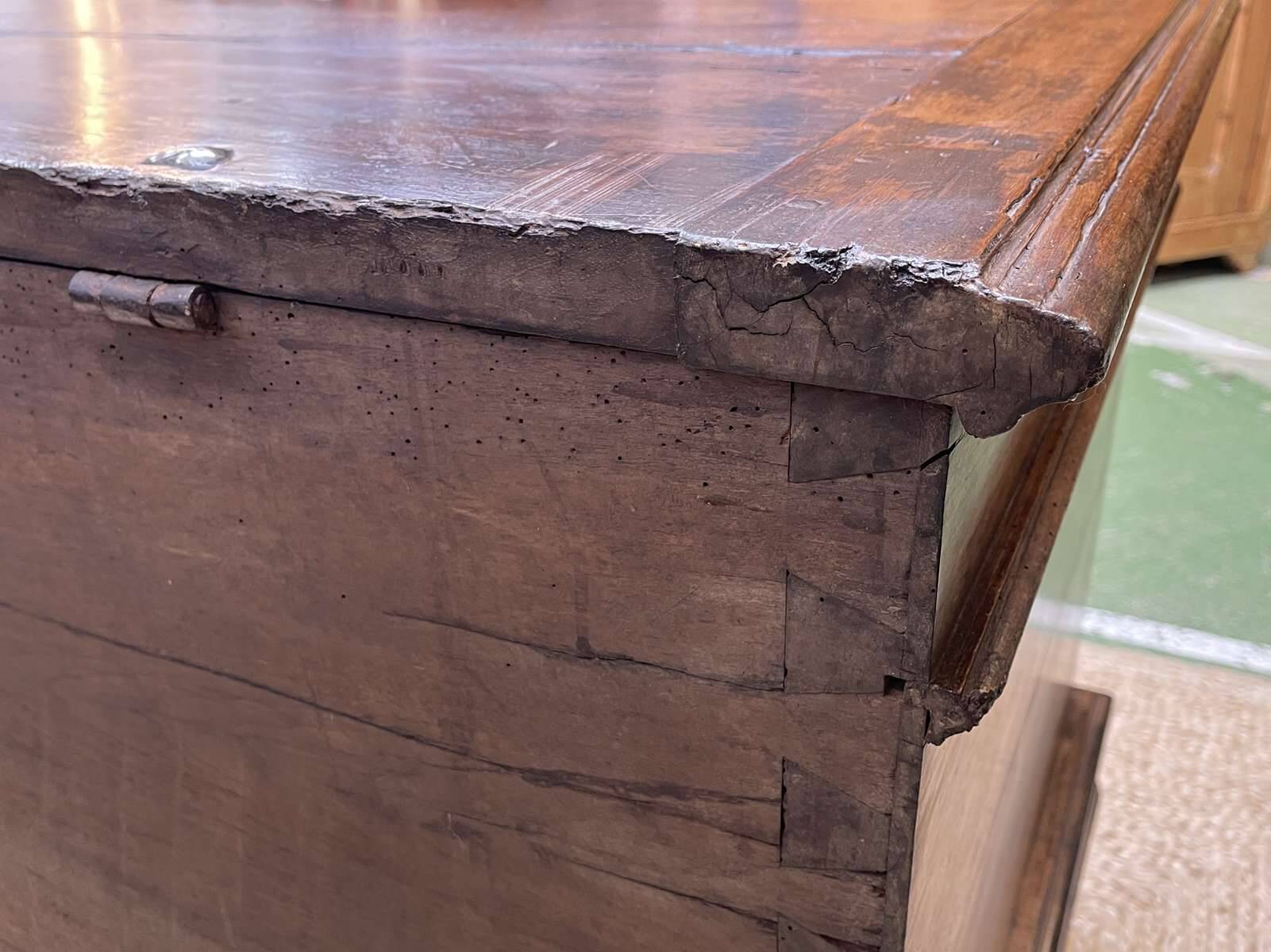 18th century walnut wedding chest