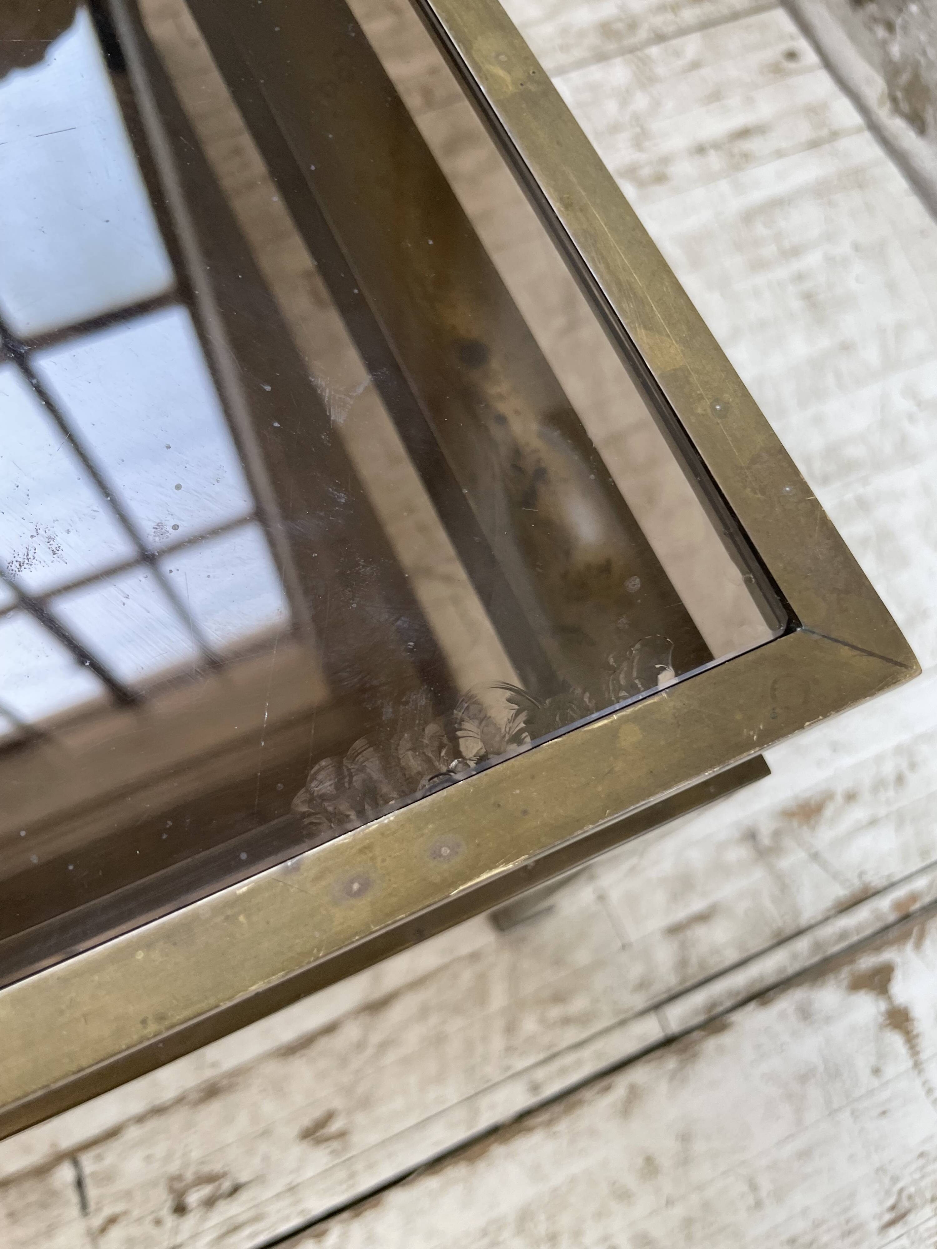Brass coffee table attributed to Guy Lefevre for Maison Jansen