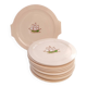 Set of 12 dessert plates and Longwy dish