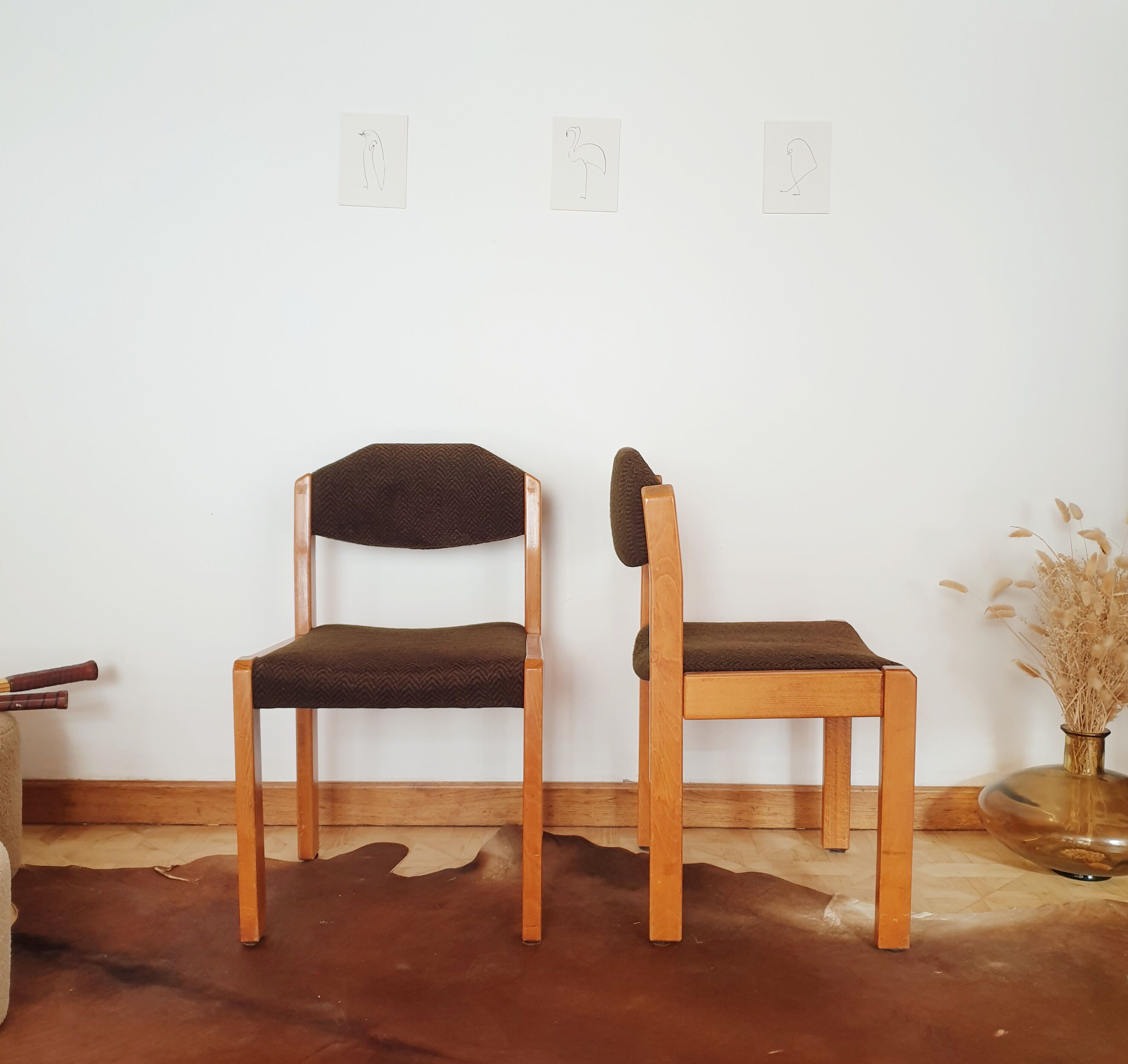 Chaises vintage Baumann années 70