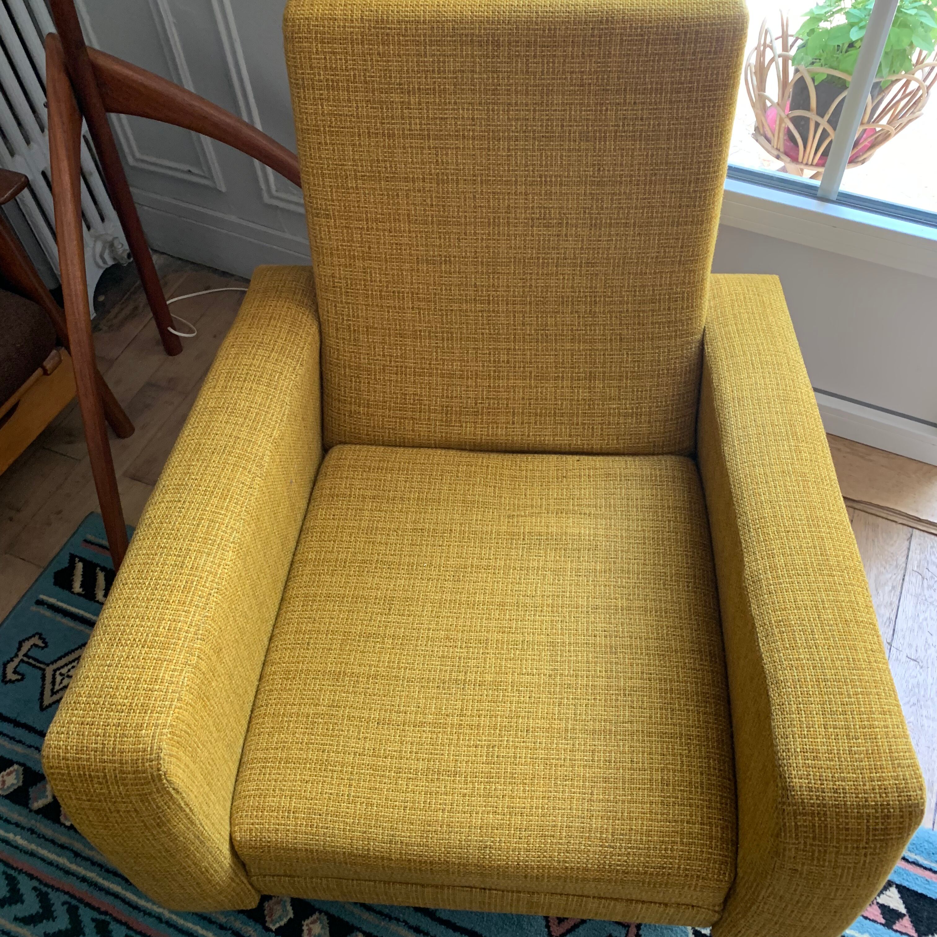 Vintage mustard yellow armchair