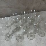A lot of crystal glasses