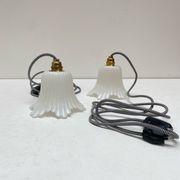 Paire de lampes baladeuses tulipe vintage