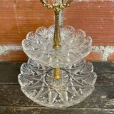 Cake Stand Antique Crystal + Gilded Bronze Trays #