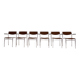 Set of 6 stackable chairs in rust colour by Gijs van der Sluis, 1970s.