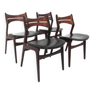 Set de 4 chaises en palissandre