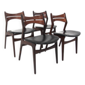 Set de 4 chaises en palissandre "Model 310" Erik Buch, Danemark, 1960