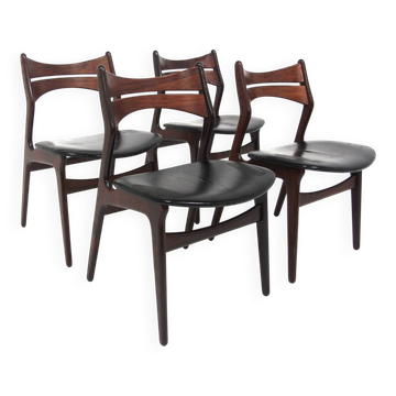 Set de 4 chaises en palissandre "Model 310" Erik Buch, Danemark, 1960
