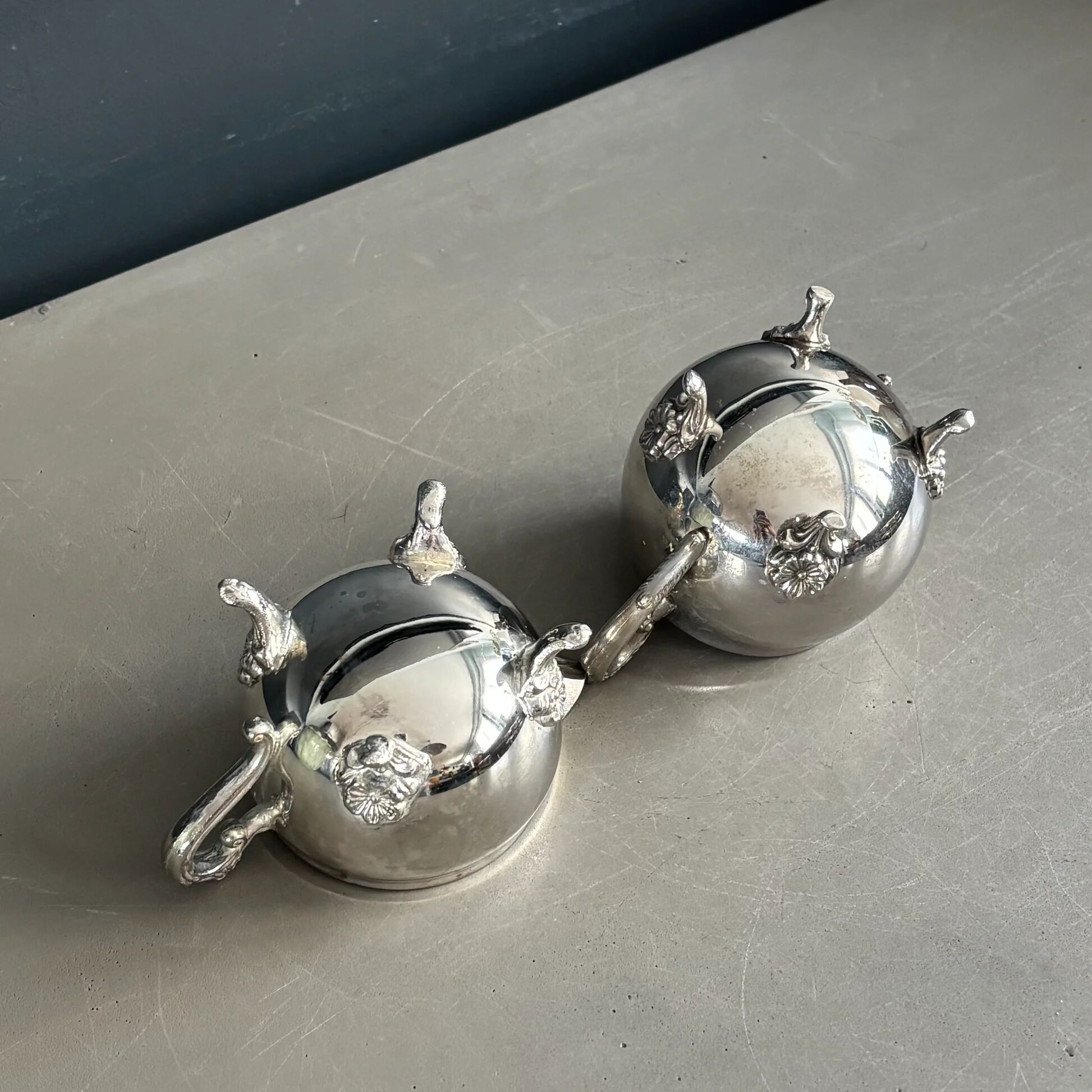 Sugar bowl - silver-plated milk jug