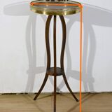 Small Mahogany Pedestal Table, Louis XVI Style – 1900