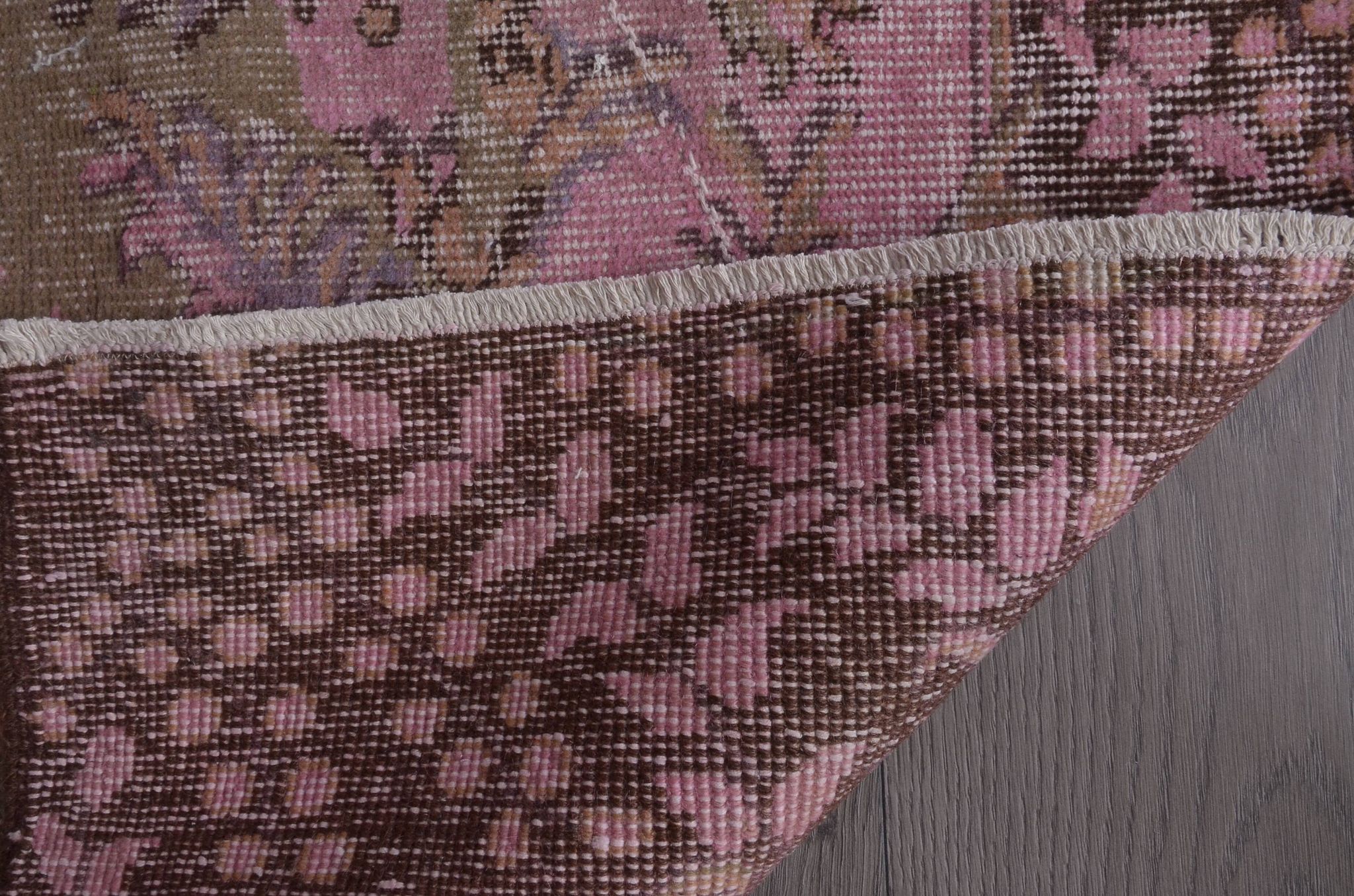 Tapis turc Oushak rose