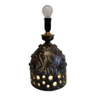 Ceramic table lamp, from Danish Leif Holm. with two light sources