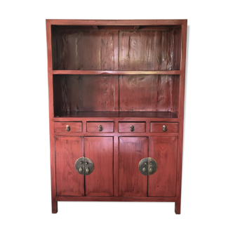 Bibliothèque en bois laqué type chinois