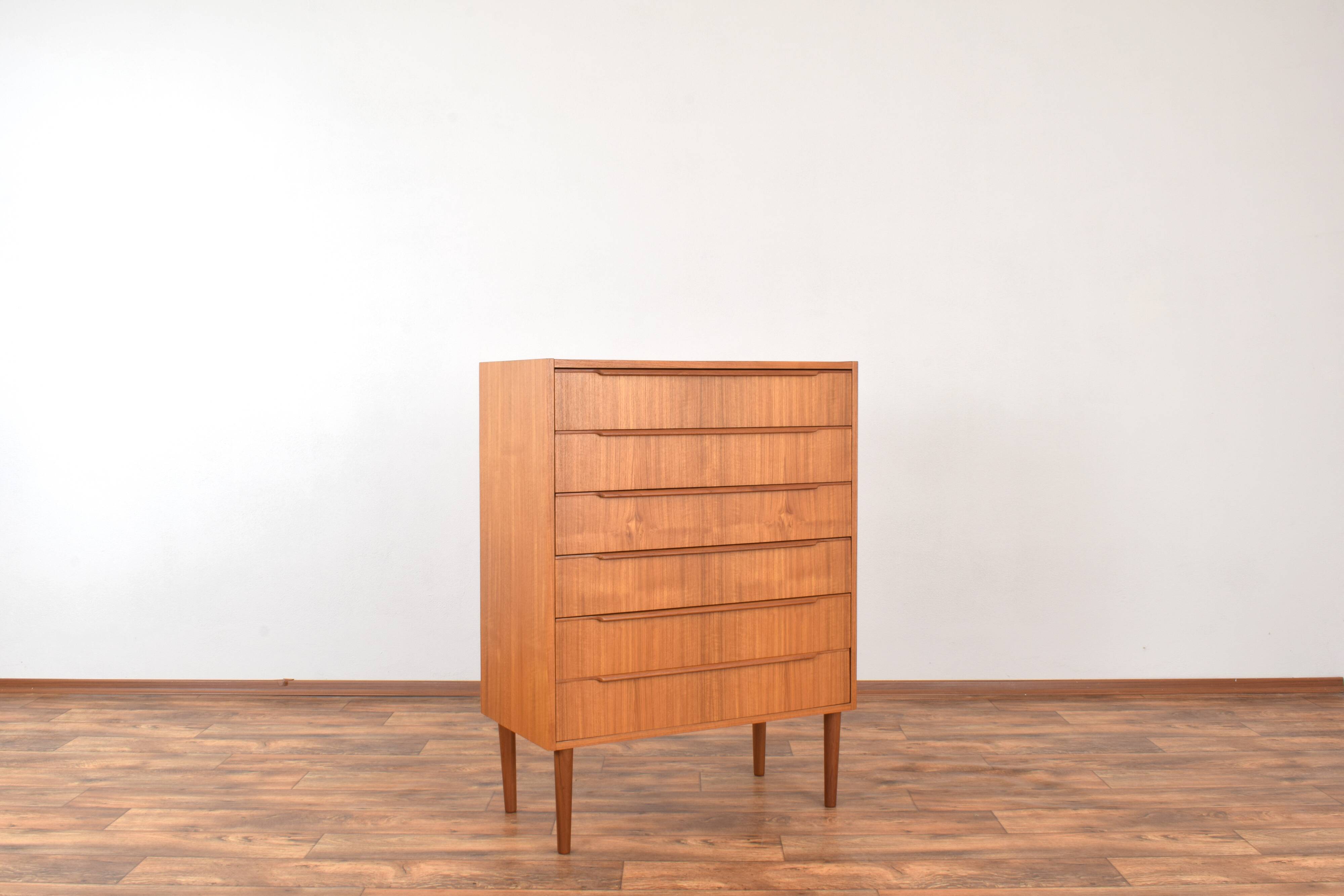 Commode à tiroirs en teck, Danemark, 1960