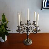 Candlestick 5 branches pewter Peltro signed