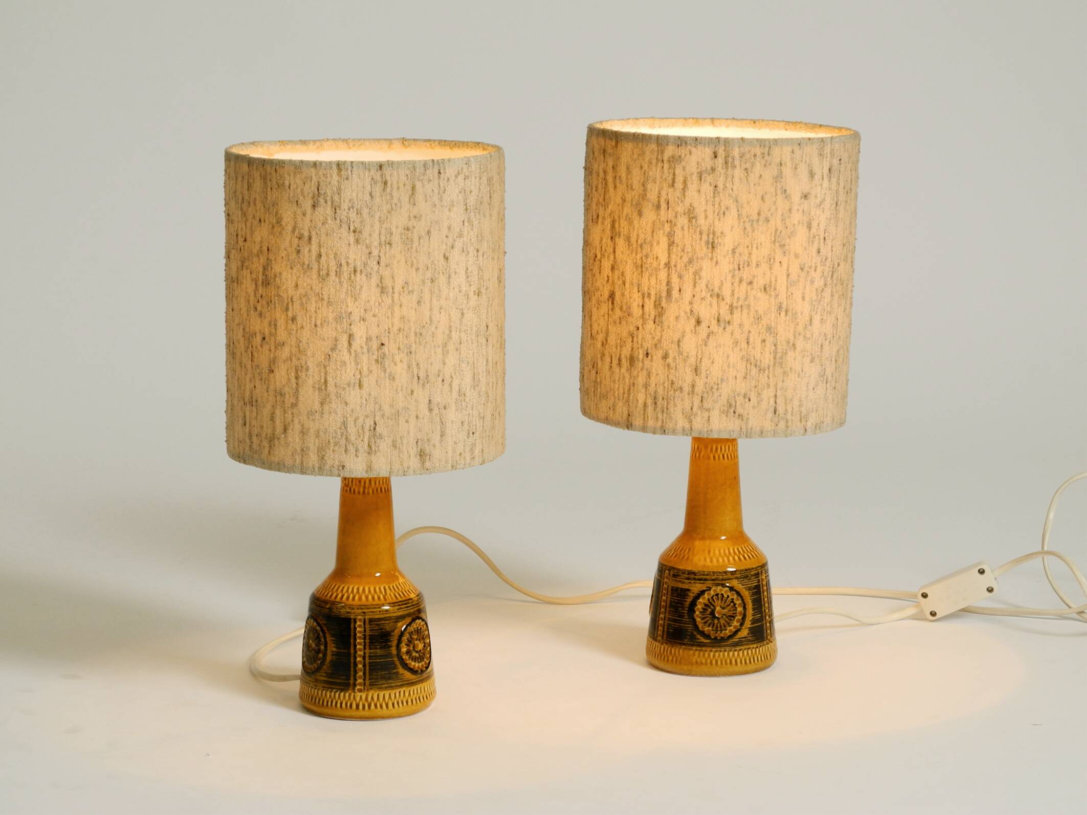 A pair of beautiful small ceramic table lamps by Cloos & Co., 1960s