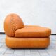 Canapé et fauteuils en cuir cognac par Sapporo pour Mobil, Italie
