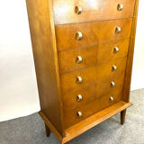 Vintage Scandinavian chest of drawers compass foot