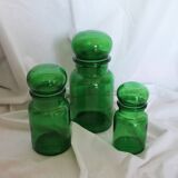Lot of glass apothecary bottles