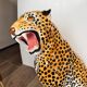 Leopard, Italian sculpture in glazed ceramic.