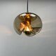 Futura suspension in smoked wavy glass by Peill & Putzler 1970