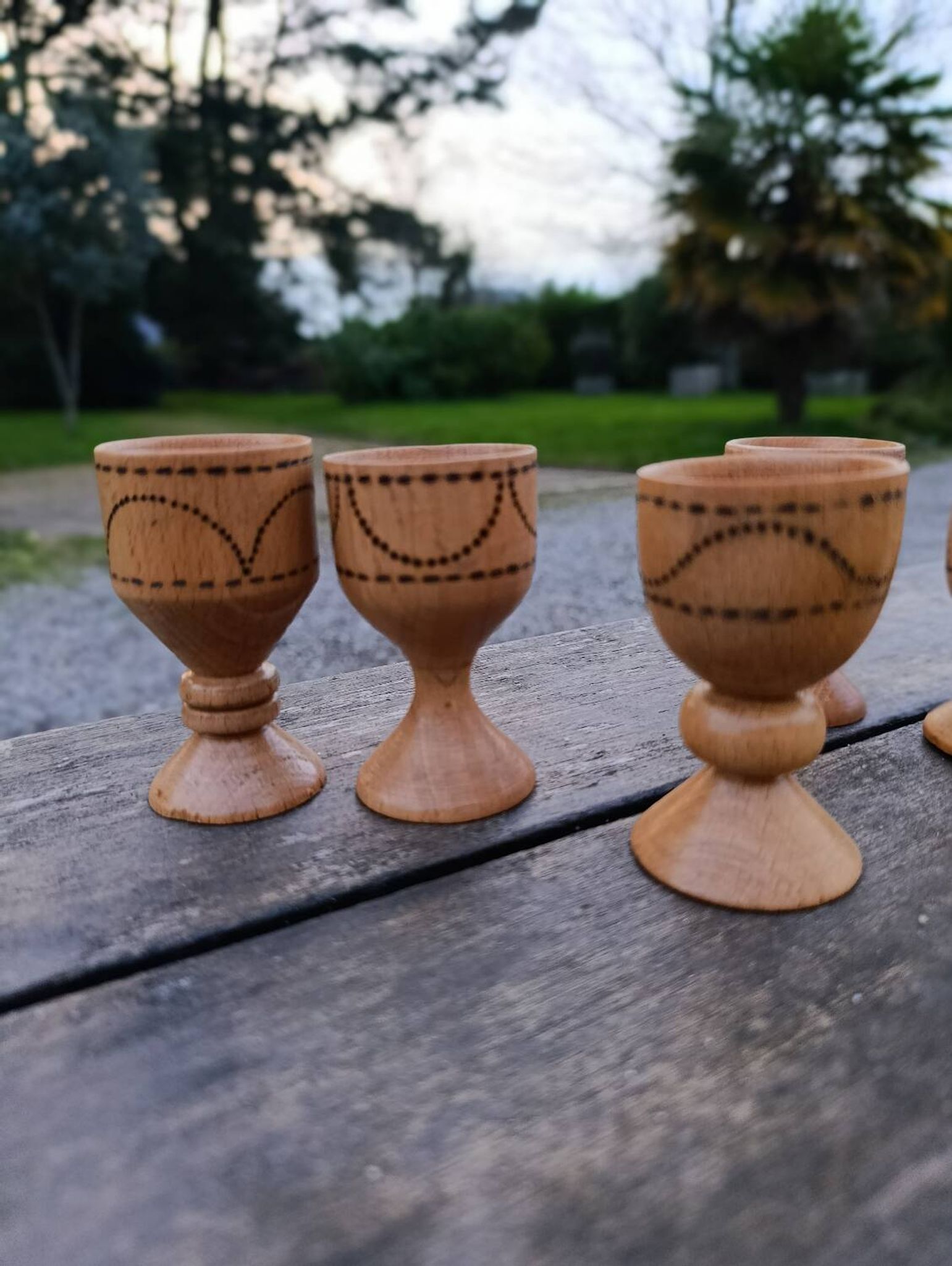 5 coquetiers bois années 50/60