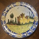 Large Moroccan Deep Plate Safi Signed