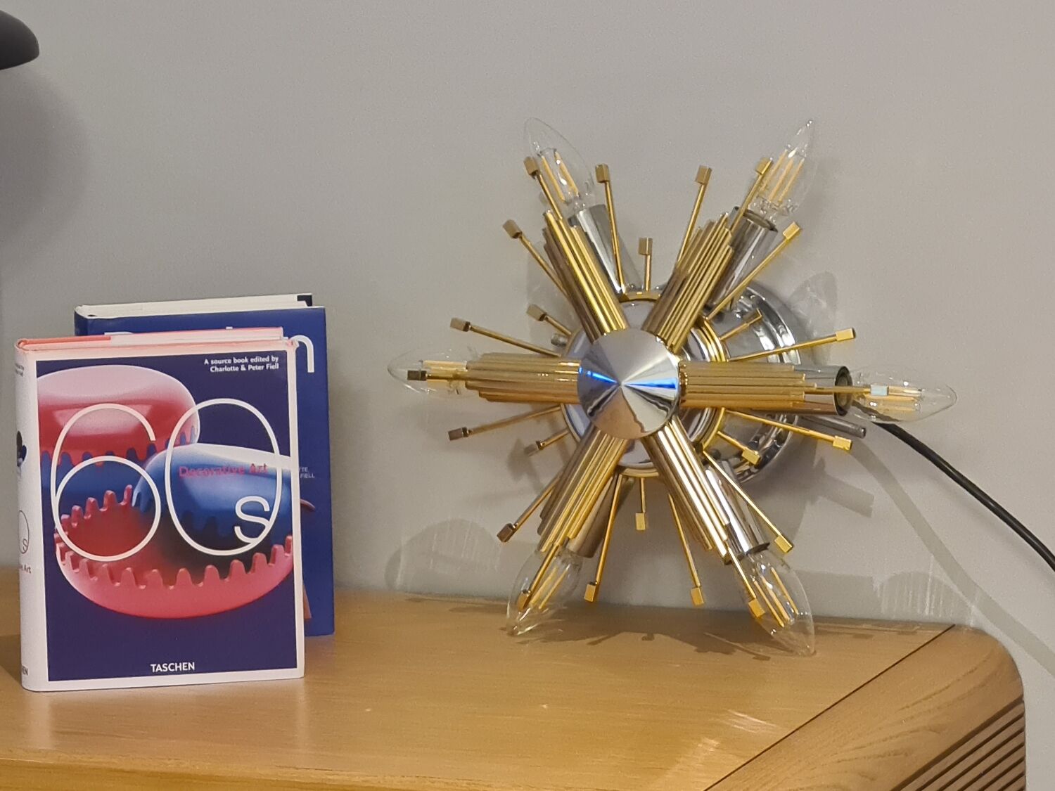 Ceiling lamp, wall lamp, chandelier sun, star, Italy vintage 1960