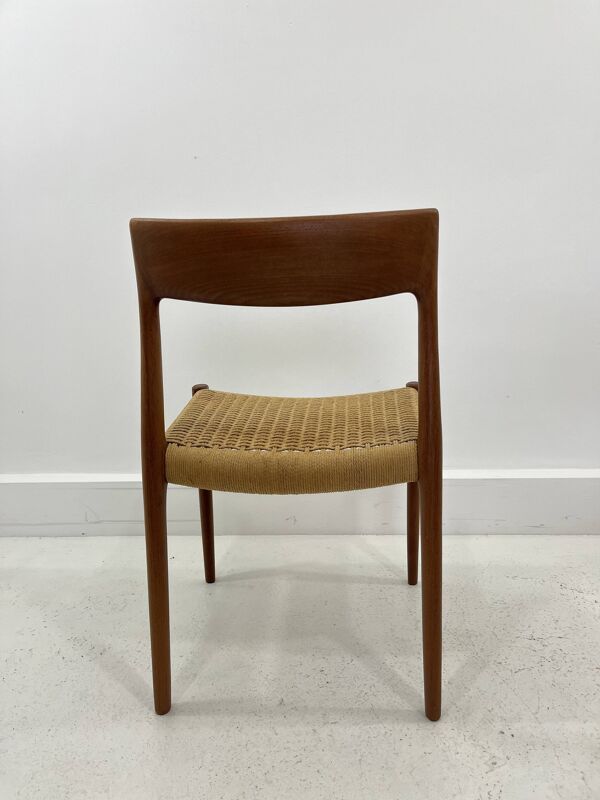 Ensemble de chaises danoises par Niels Møller pour J. L. Møllers, années 1960, ensemble de 4.