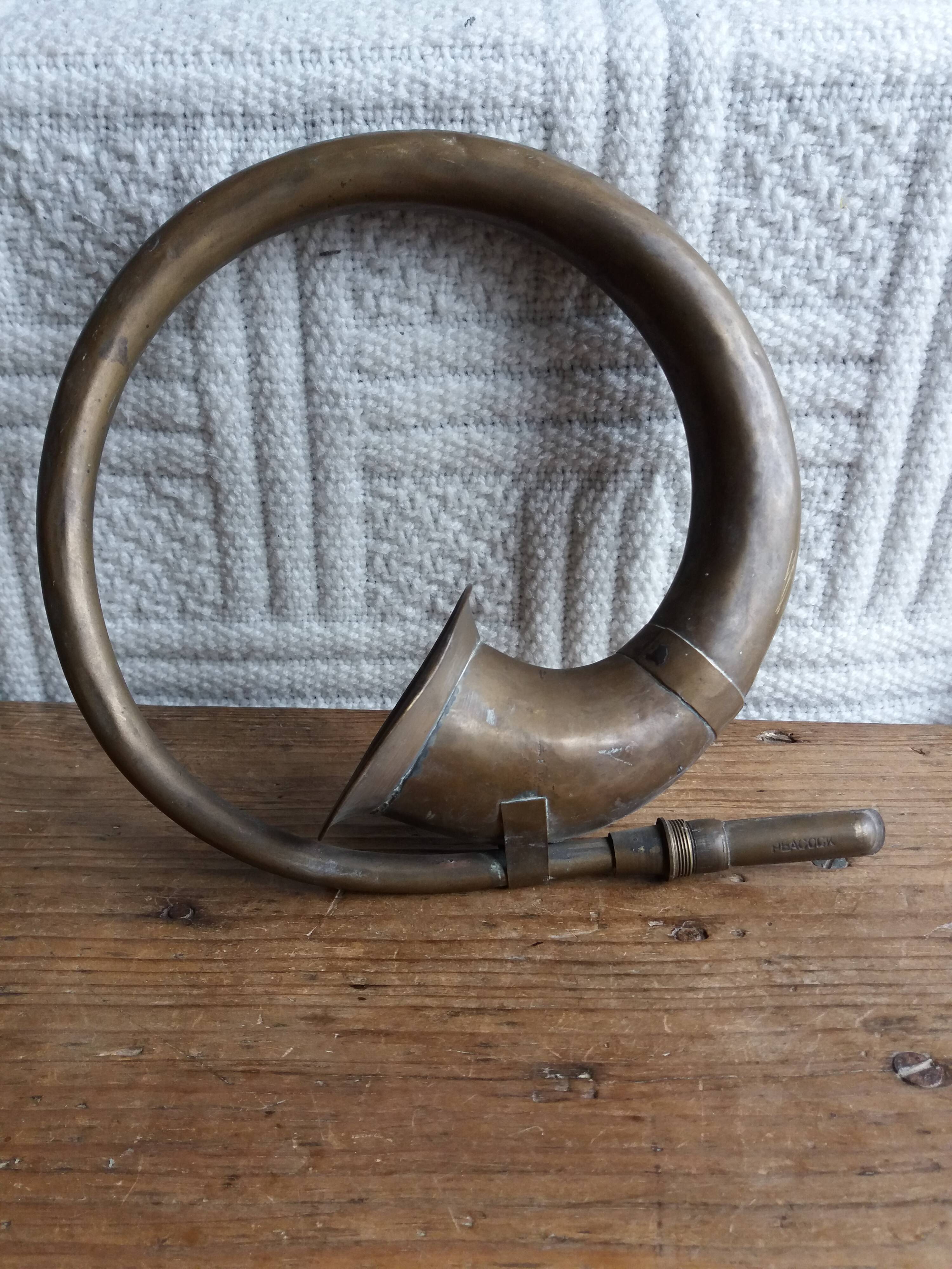 Peacock car horn early 20th