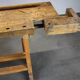 Vintage workbench with vise, Czechoslovakia, 1950s