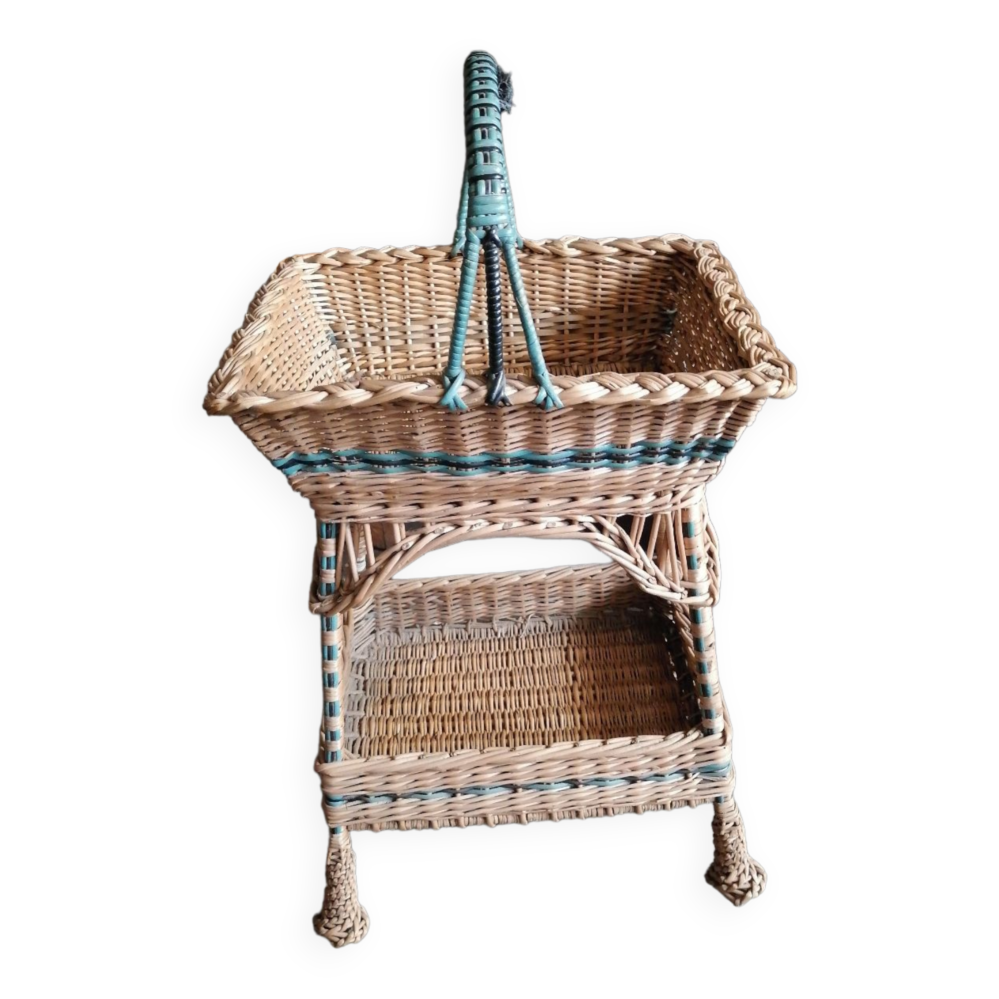 1900 yresse wicker worker serving table