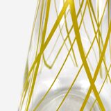 Conical glass decanter graphic pattern 60s