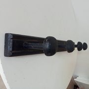 Old wooden wall coat rack