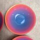 Set of 7 vintage coloured Luminarc bowls