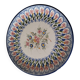 Hand-painted earthenware plate, floral bouquet