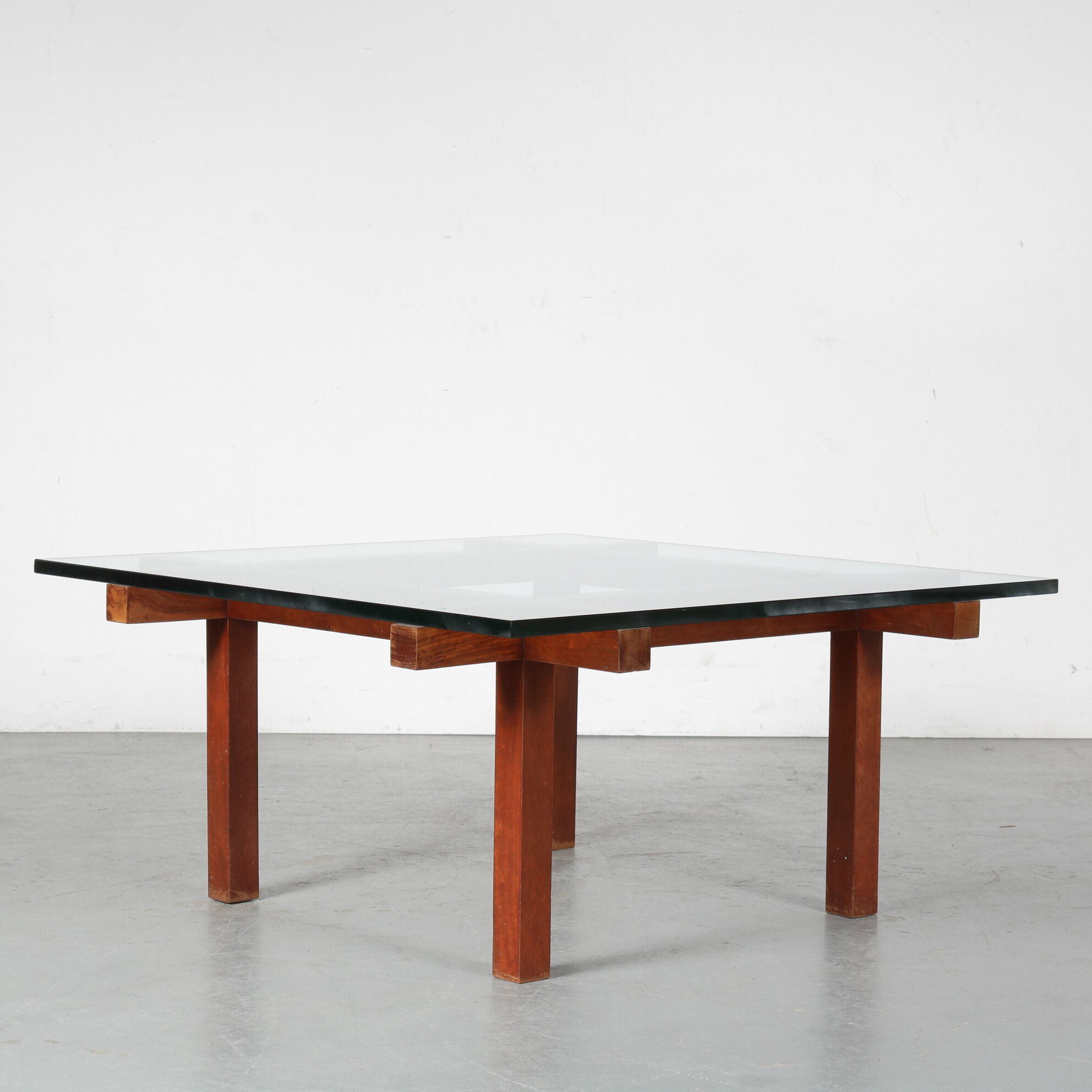 Square coffee table by Alfred Hendrickx, Belgium 1950