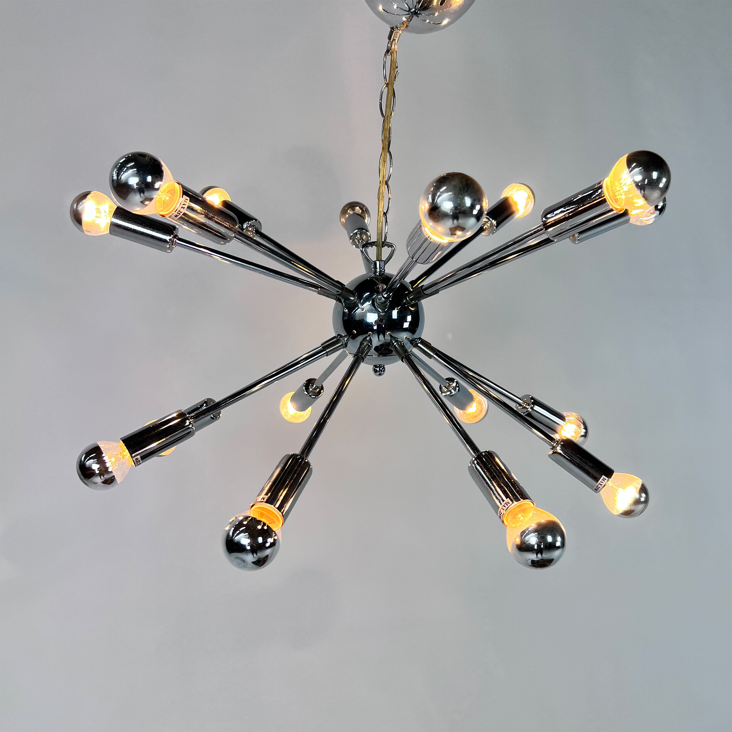 Sputnik chrome chandelier, 1970s