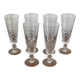 6 crystal champagne flutes