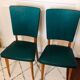 Two 1950s chairs made of wood and skai